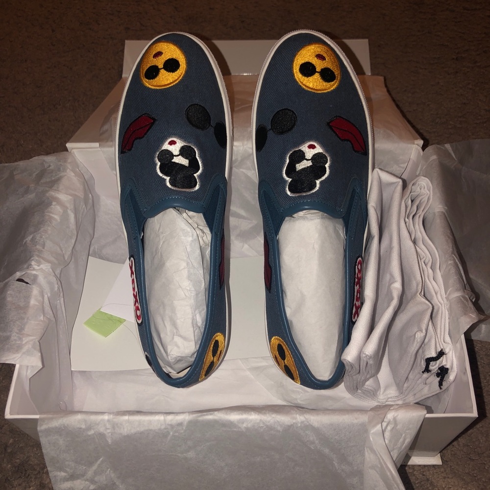 Alice and Olivia Pia Emoji Slip On Sneakers NIB